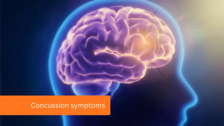 What are the common symptoms of a concussion?